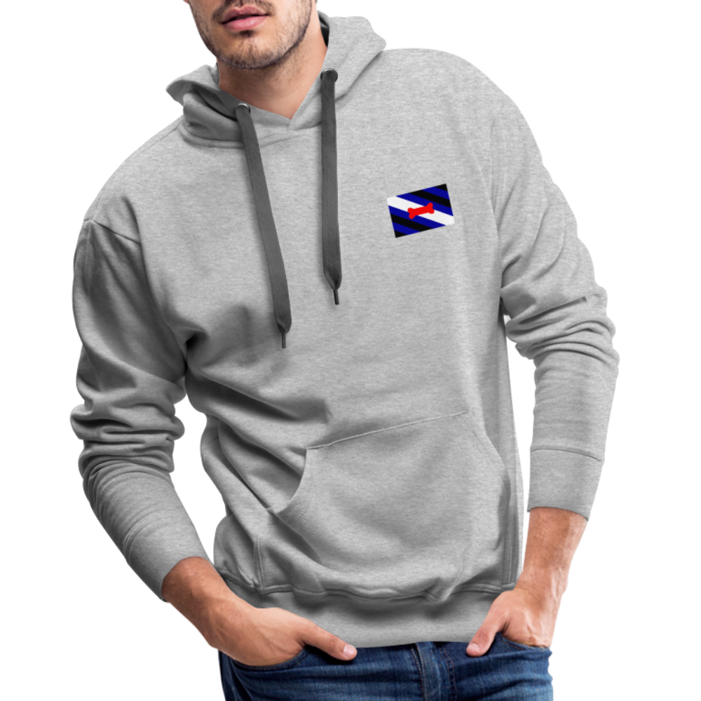 Pupplay Pride Flag "Männer" Hoodie - Grau meliert