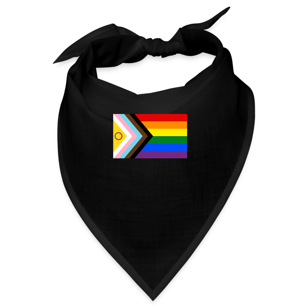 Intersex Inclusive Progress Pride Flag Bandana - Schwarz