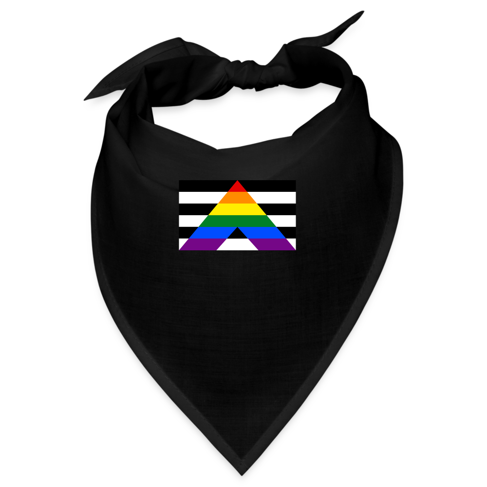 Straight Ally Pride Flag Bandana - Schwarz