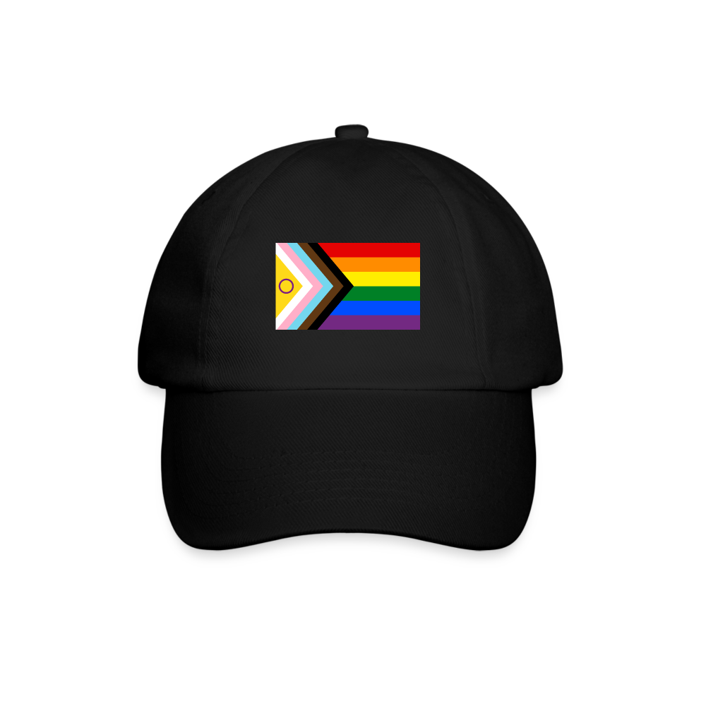 Intersex Inclusive Progress Pride Flag Baseballkappe - Schwarz/Schwarz