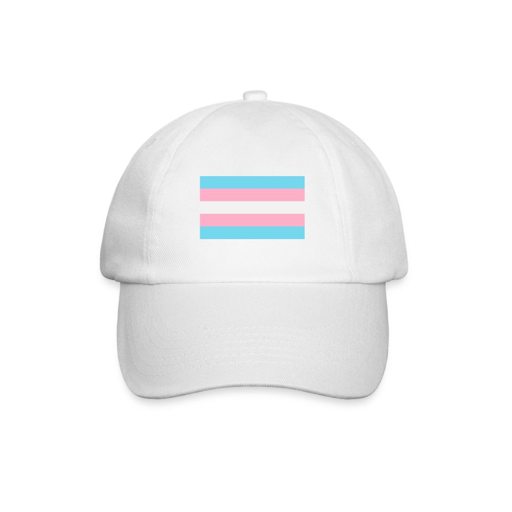 Trans Pride Flag Baseballkappe - Weiß/Weiß