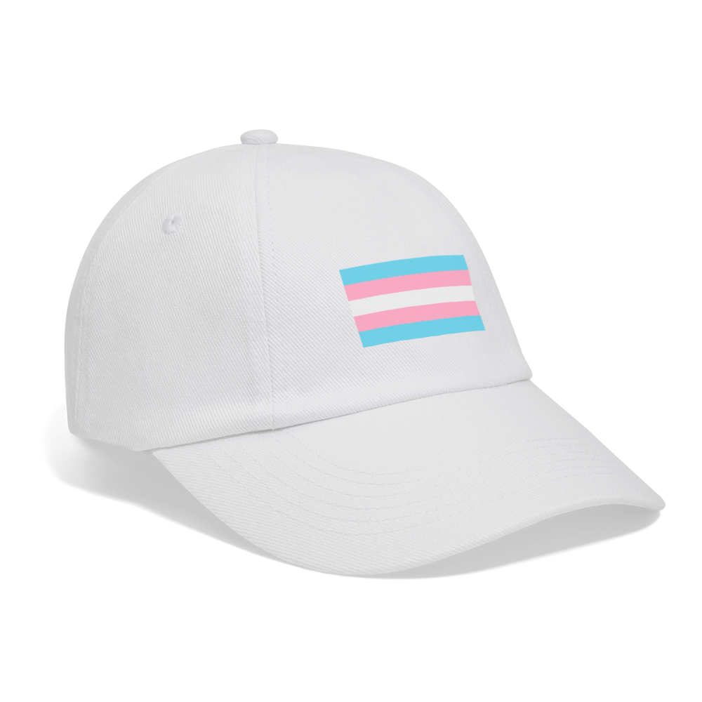Trans Pride Flag Baseballkappe - Weiß/Weiß