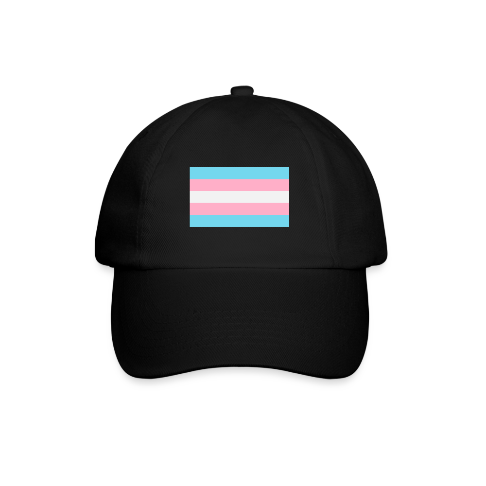 Trans Pride Flag Baseballkappe - Schwarz/Schwarz