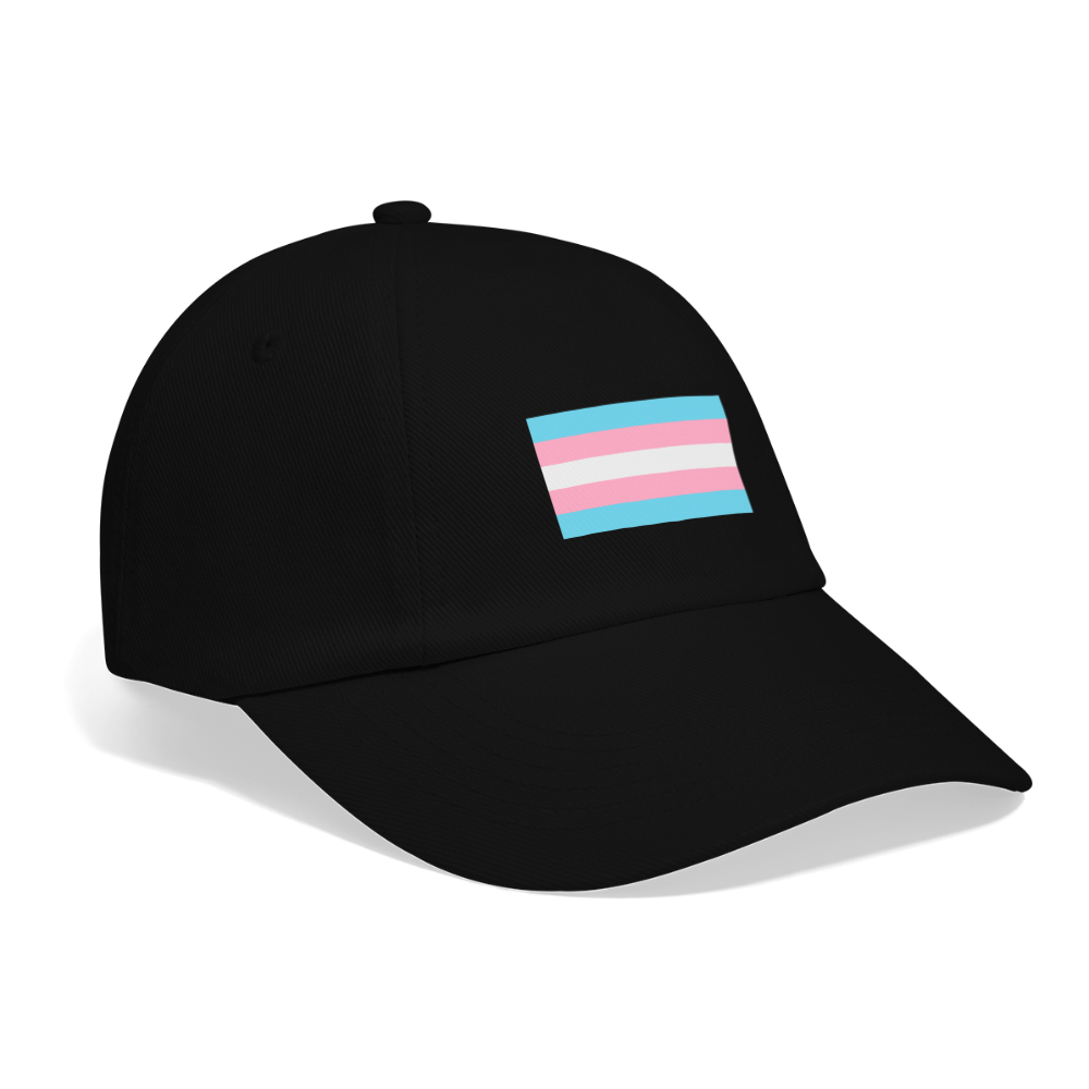 Trans Pride Flag Baseballkappe - Schwarz/Schwarz