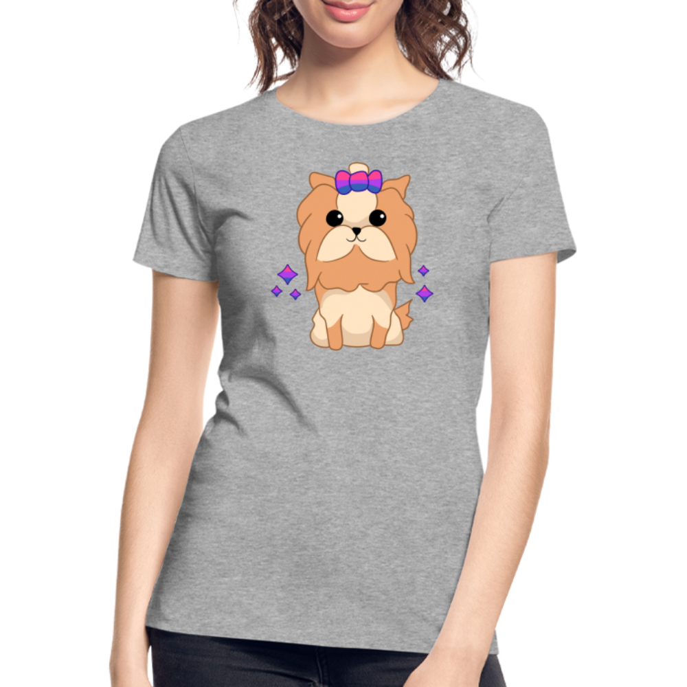 Cute Bisexual Dog "Frauen" T-Shirt - Grau meliert