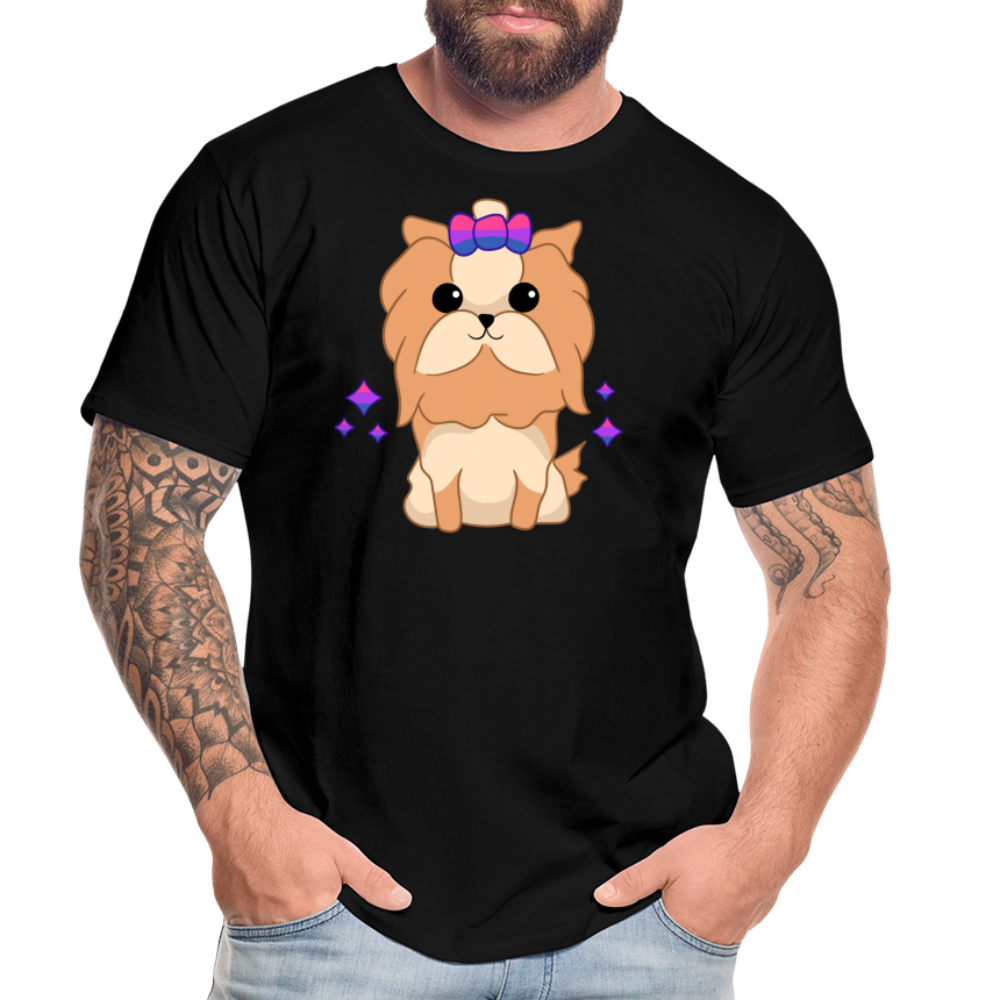 Cute Bisexual Dog "Männer" T-Shirt - Schwarz