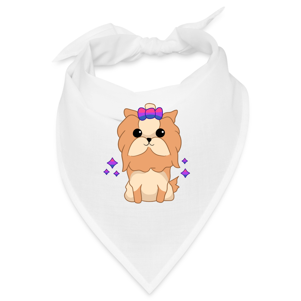 Cute Bisexual Dog Bandana - weiß