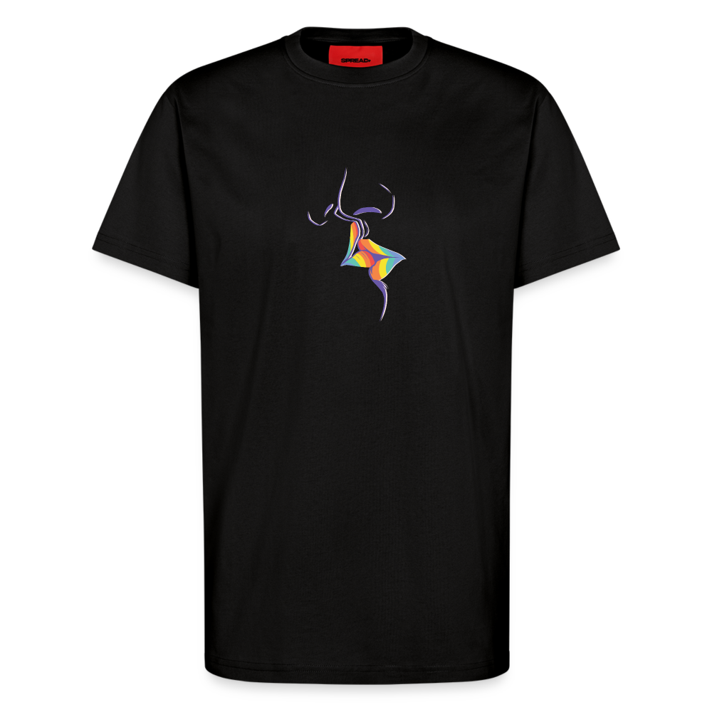 Regenbogenkuss Unisex Relaxed T-Shirt Made in EU - SOLID BLACK