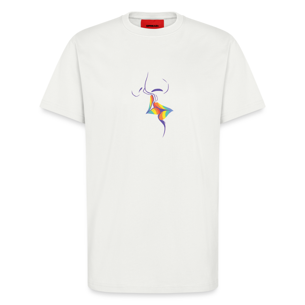 Regenbogenkuss Unisex Relaxed T-Shirt Made in EU - OFF WHITE