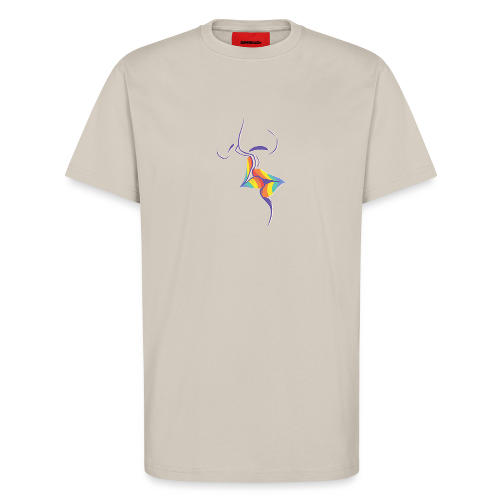 Regenbogenkuss Unisex Relaxed T-Shirt Made in EU - WARM CLAY