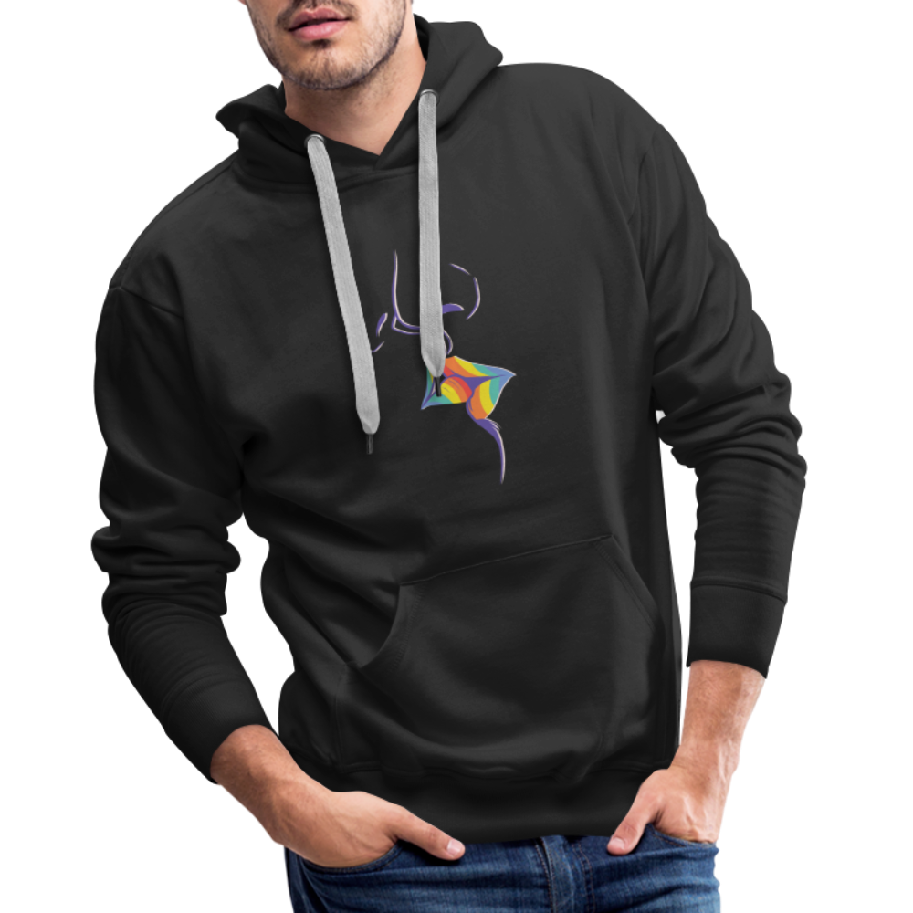 Regenbogenkuss "Männer" Hoodie - Schwarz