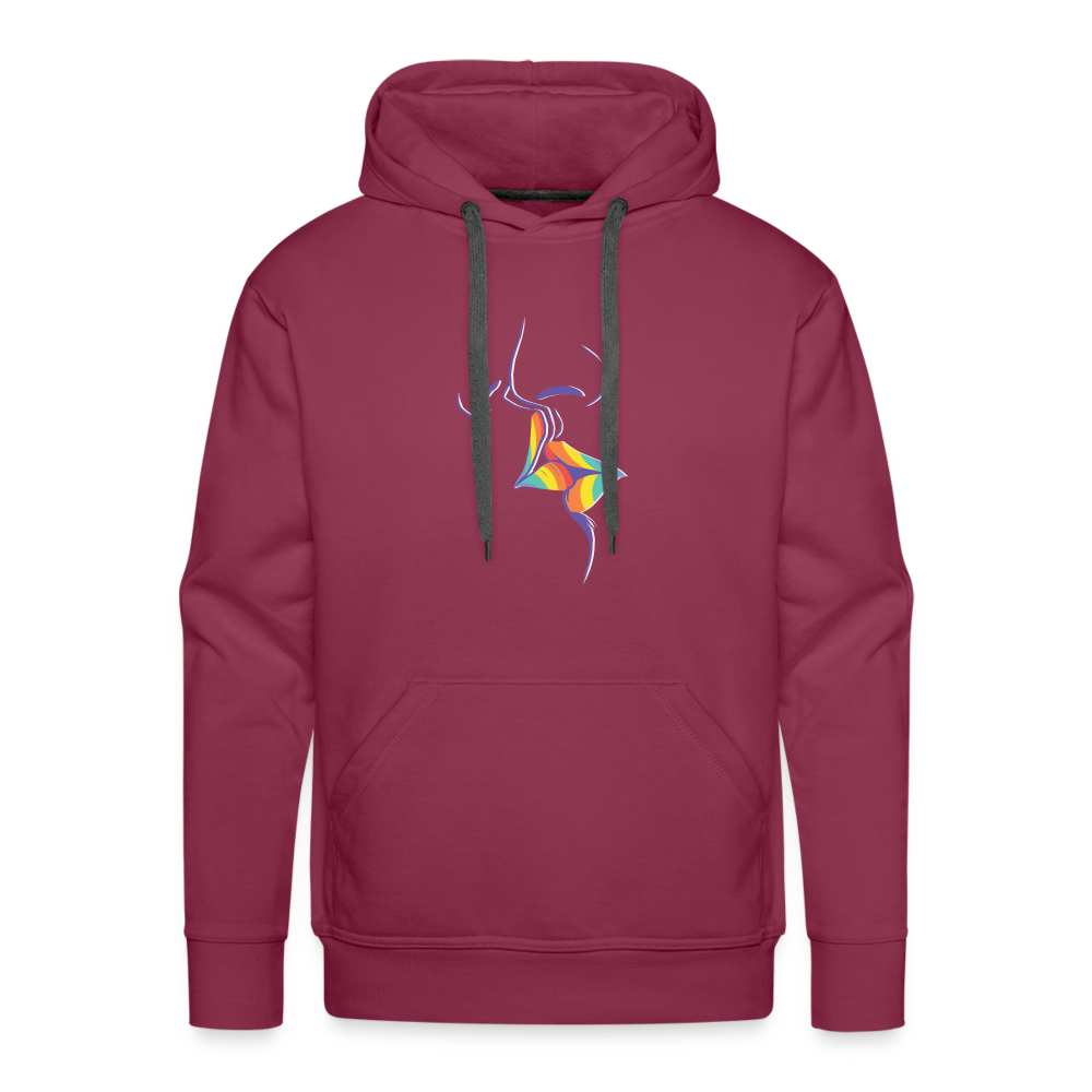 Regenbogenkuss "Männer" Hoodie - Bordeaux