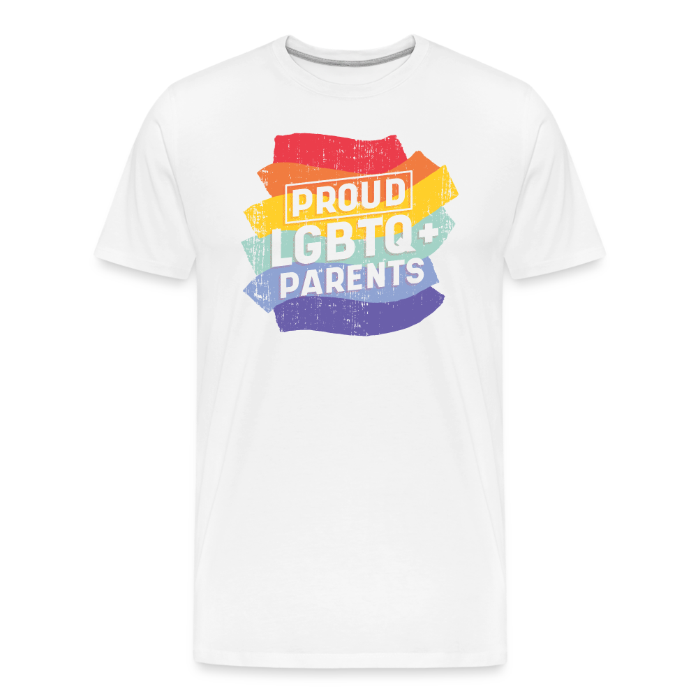 Proud LGBTQ+ Parents "Männer" T-Shirt - weiß