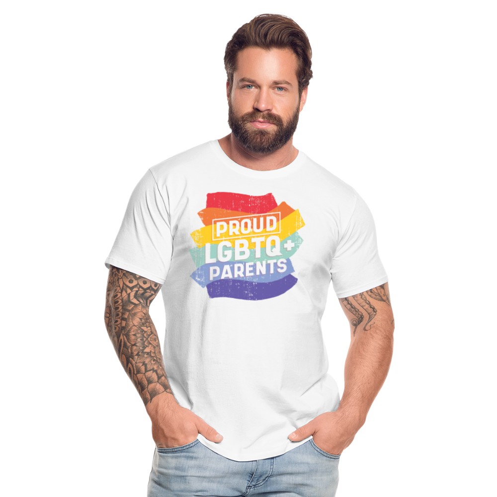 Proud LGBTQ+ Parents "Männer" T-Shirt - weiß