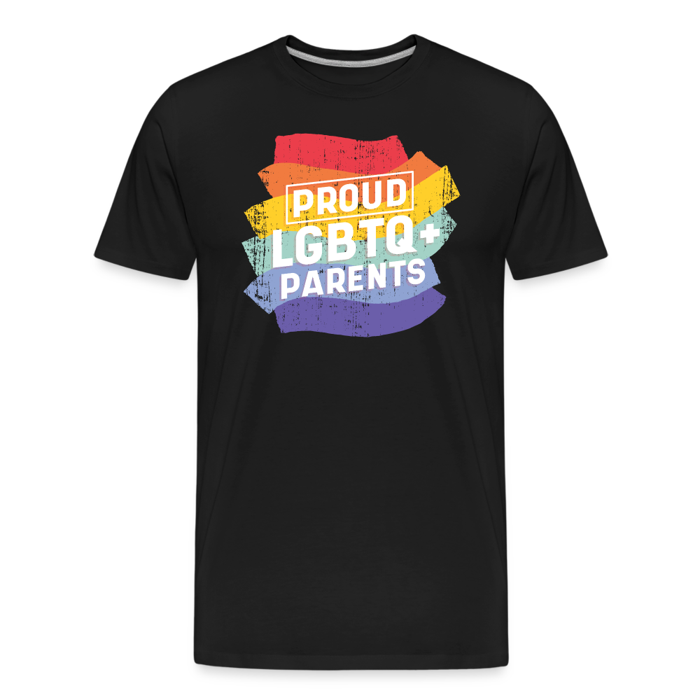 Proud LGBTQ+ Parents "Männer" T-Shirt - Schwarz