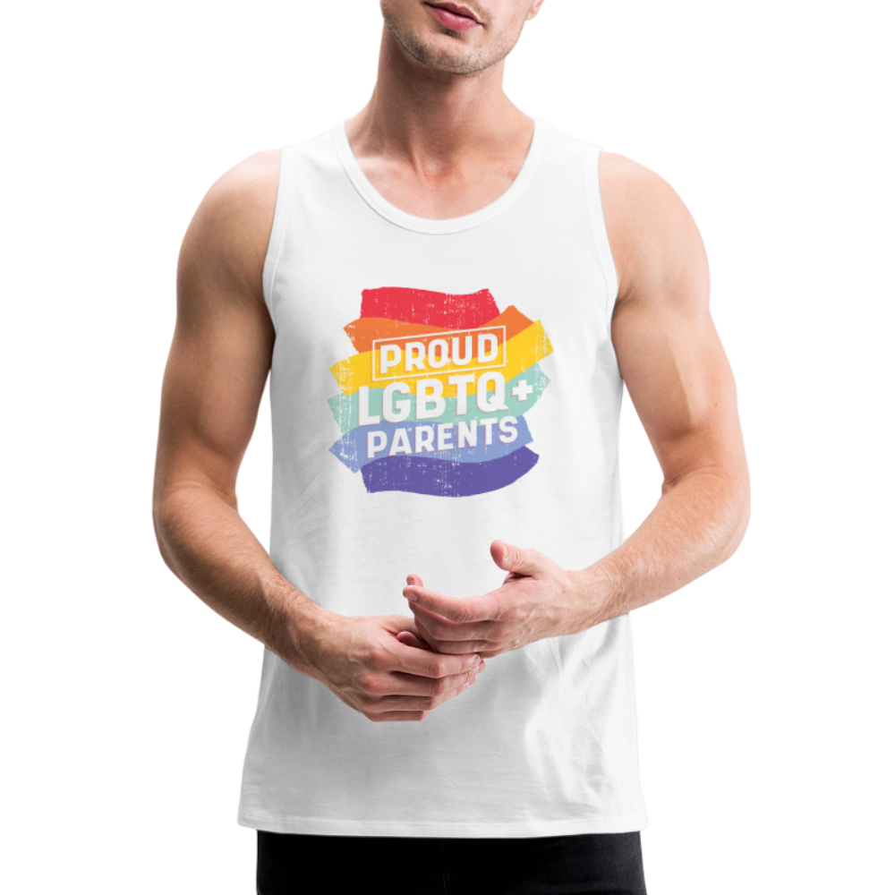 Proud LGBTQ+ Parents "Männer" Tank Top - weiß
