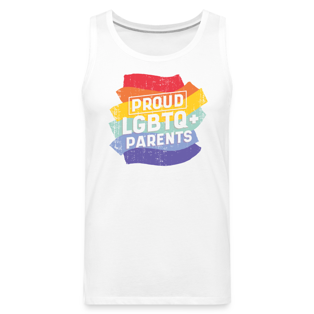Proud LGBTQ+ Parents "Männer" Tank Top - weiß