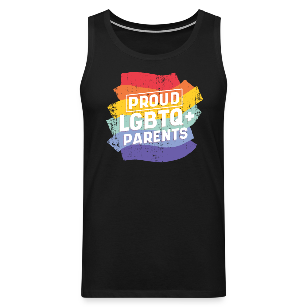 Proud LGBTQ+ Parents "Männer" Tank Top - Schwarz