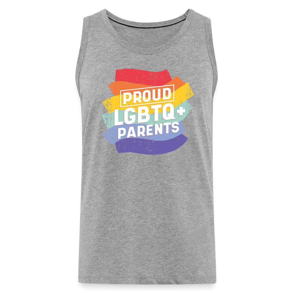 Proud LGBTQ+ Parents "Männer" Tank Top - Grau meliert