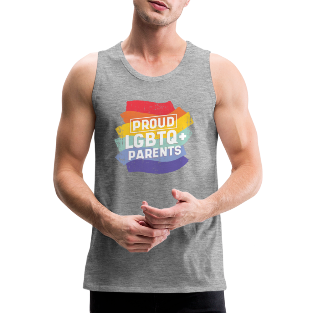 Proud LGBTQ+ Parents "Männer" Tank Top - Grau meliert