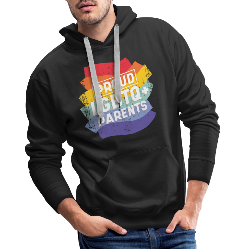 Proud LGBTQ+ Parents "Männer" Hoodie - Schwarz