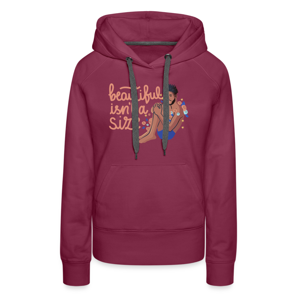 Beautiful isn't a Size "Frauen" Hoodie - Bordeaux