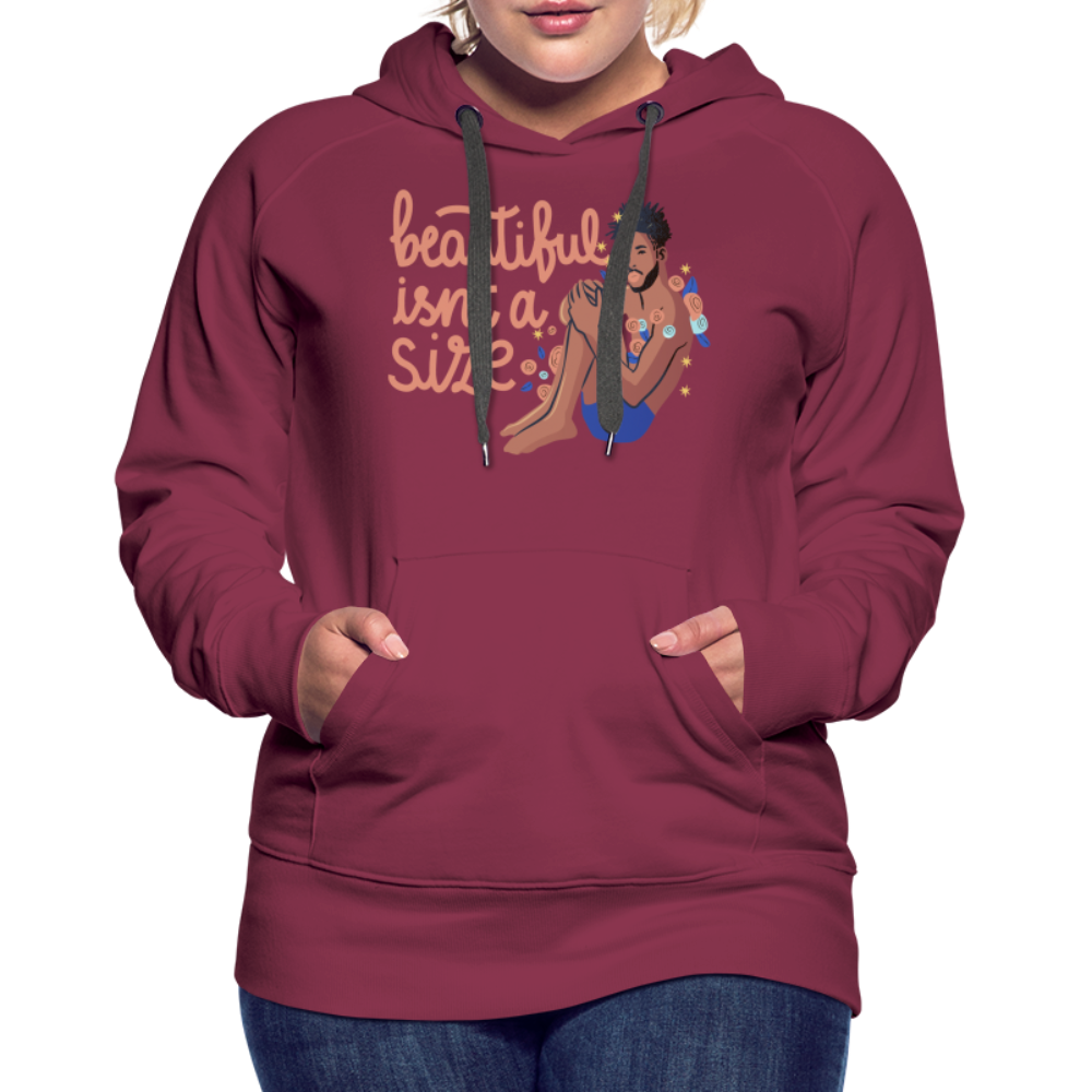 Beautiful isn't a Size "Frauen" Hoodie - Bordeaux