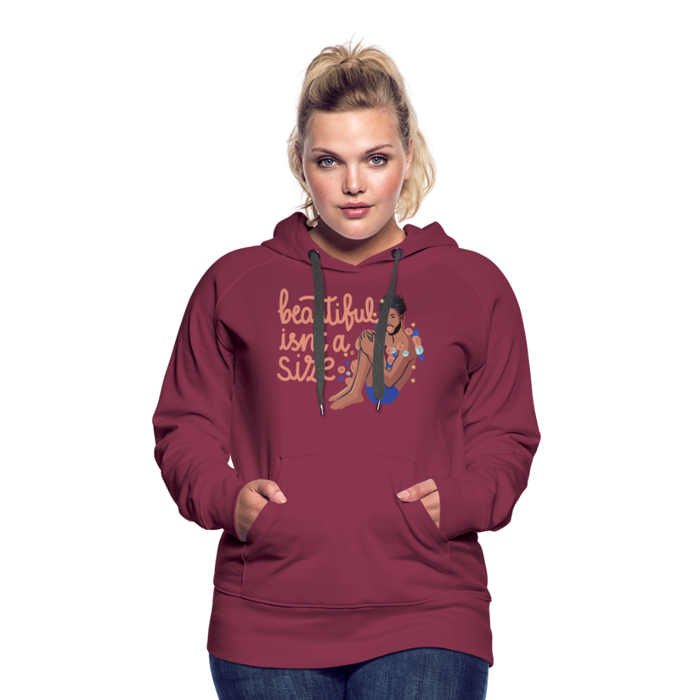 Beautiful isn't a Size "Frauen" Hoodie - Bordeaux