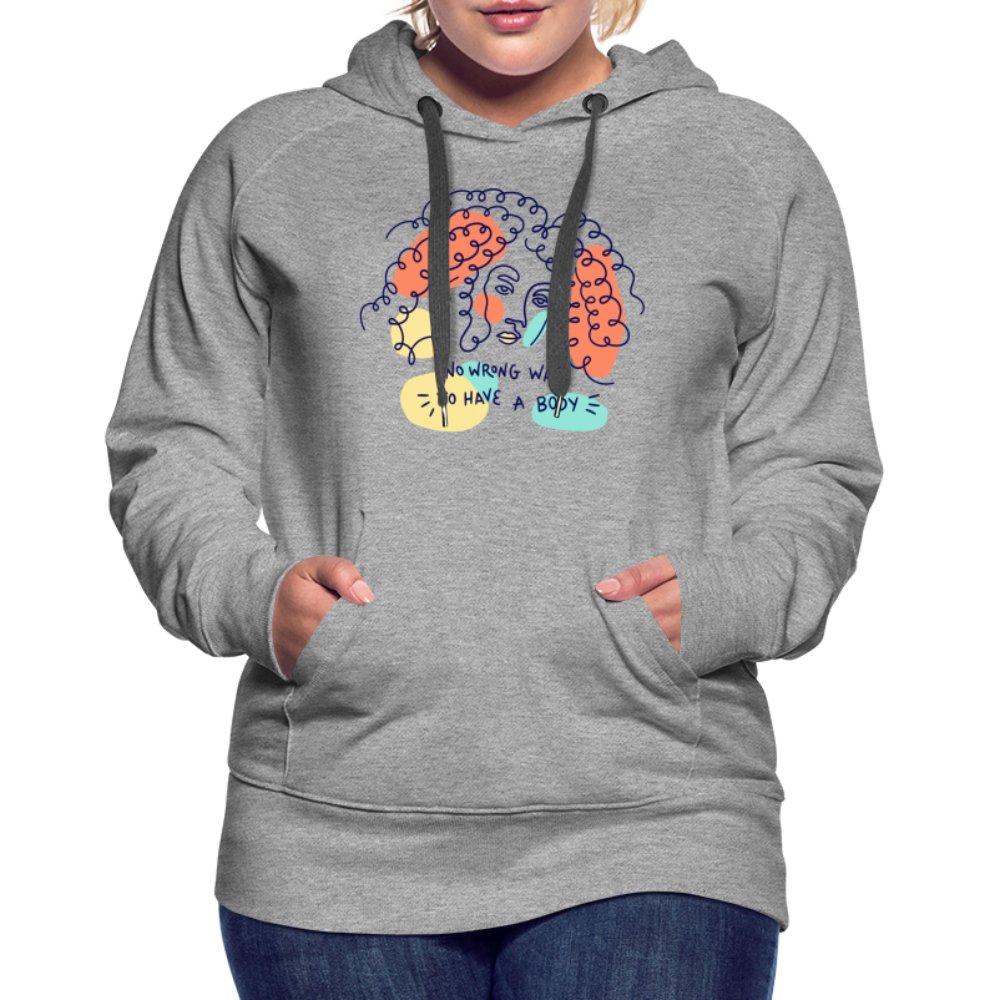 No Wrong Way to have a Body "Frauen" Hoodie - Grau meliert