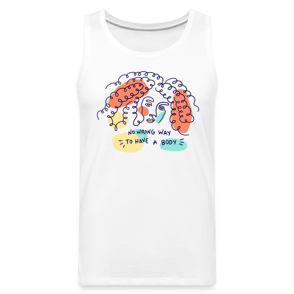 No Wrong Way to have a Body "Männer" Tank Top - weiß