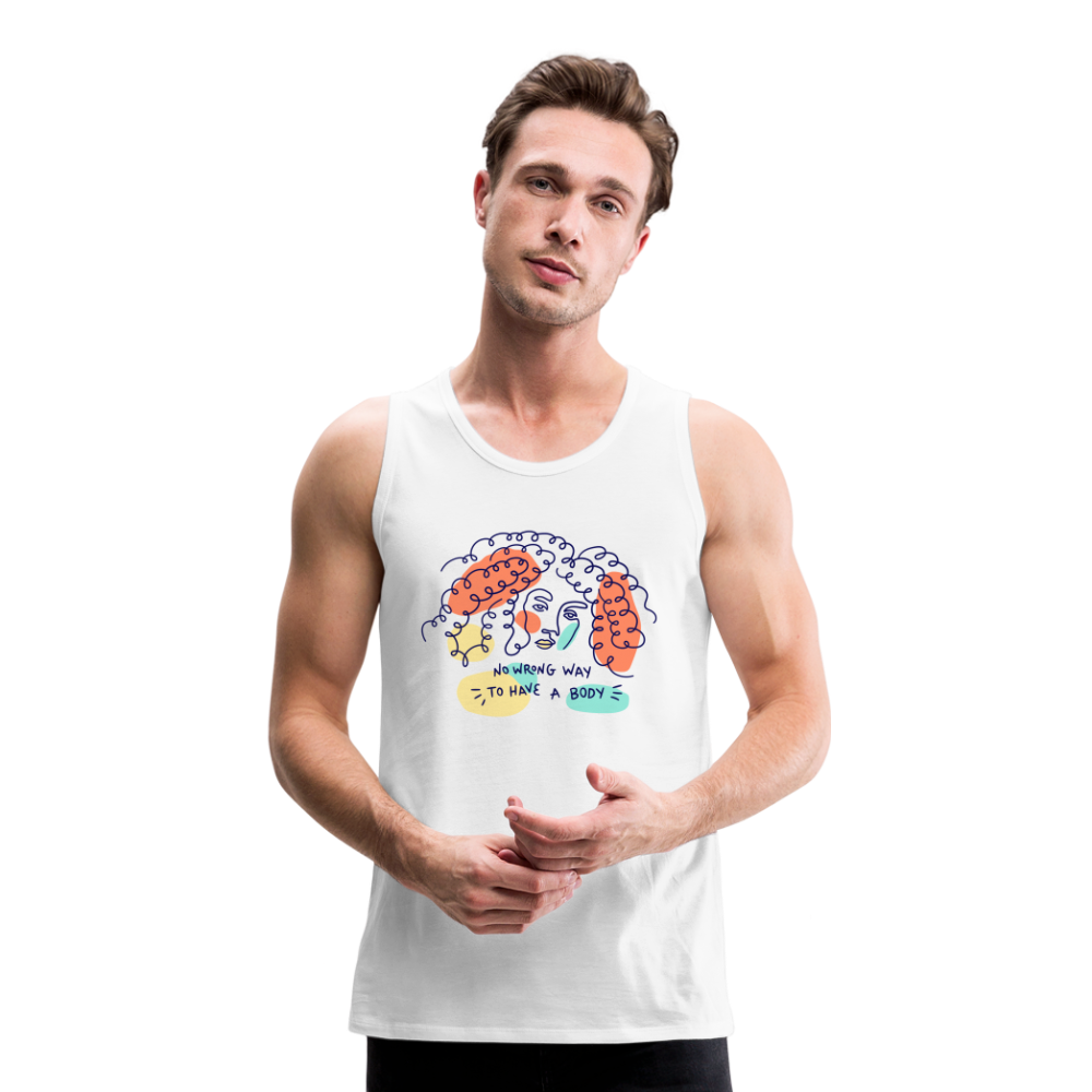No Wrong Way to have a Body "Männer" Tank Top - weiß