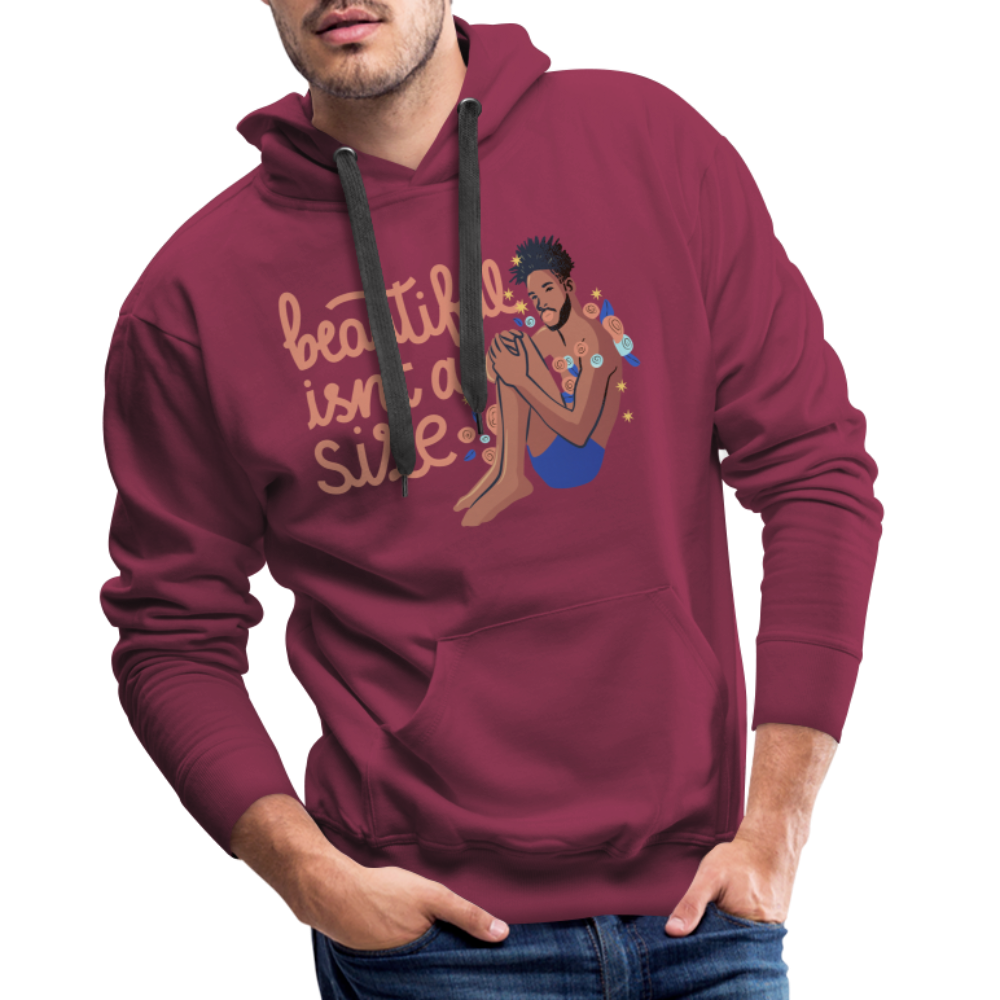 Beautiful isn't a Size "Männer" Hoodie - Bordeaux