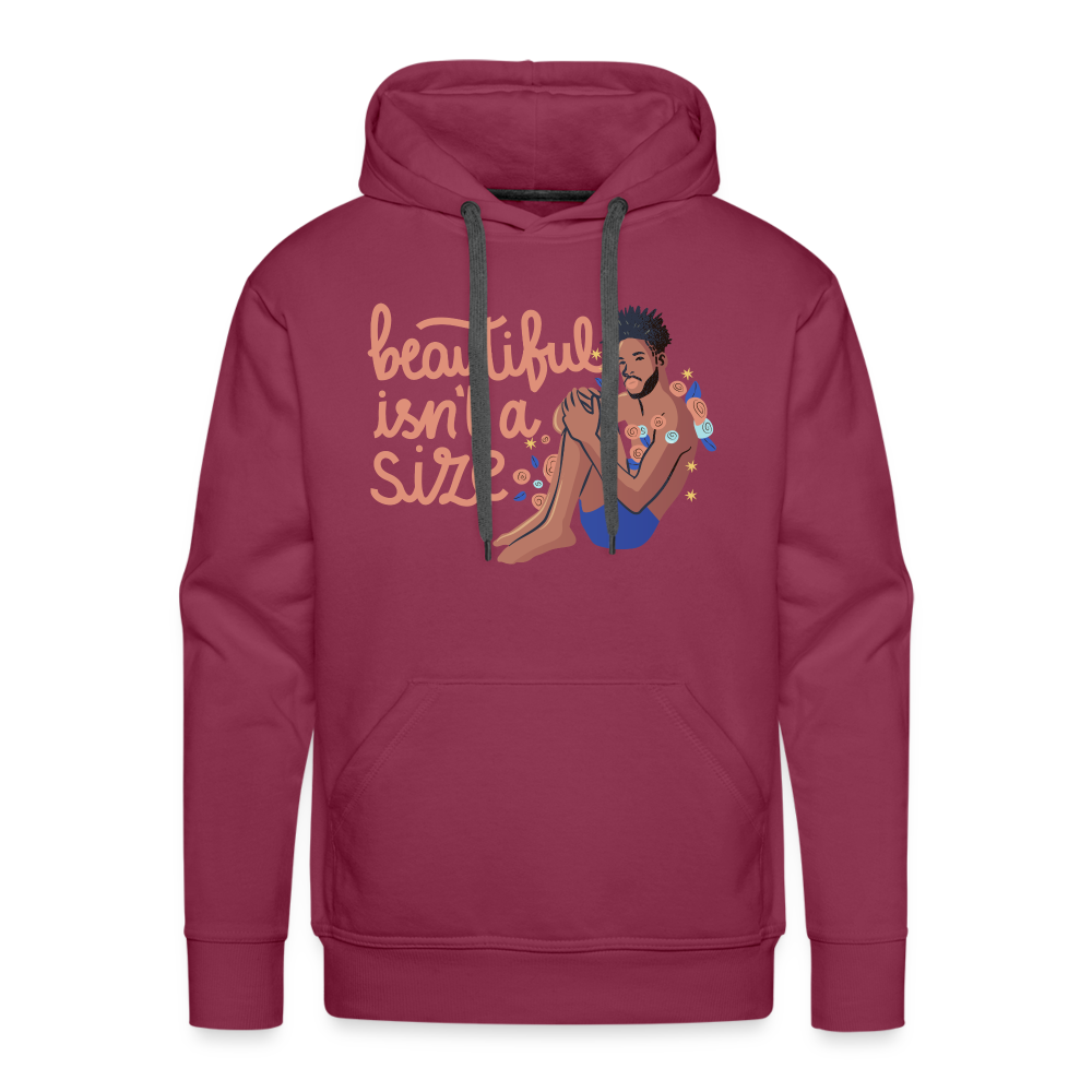 Beautiful isn't a Size "Männer" Hoodie - Bordeaux