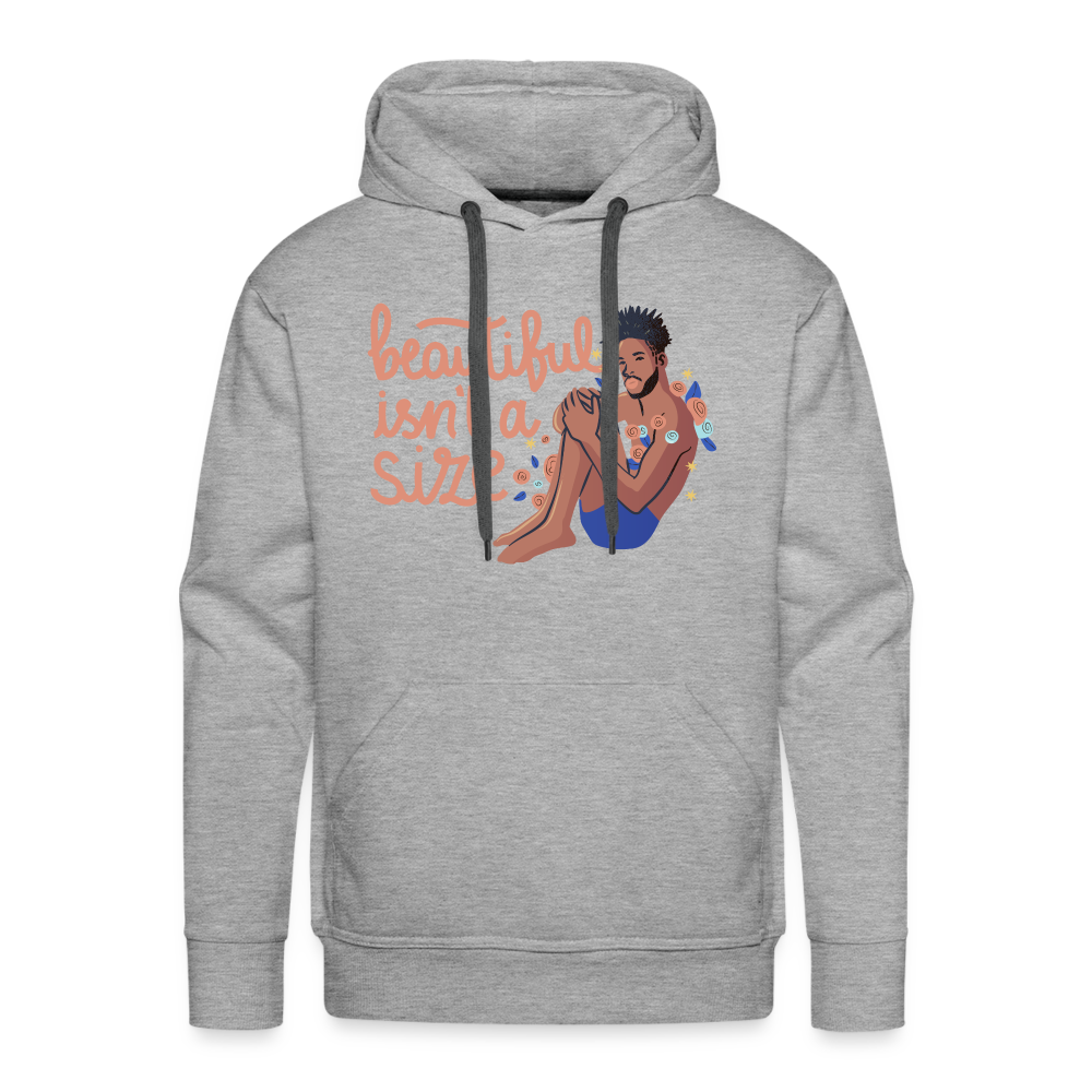 Beautiful isn't a Size "Männer" Hoodie - Grau meliert