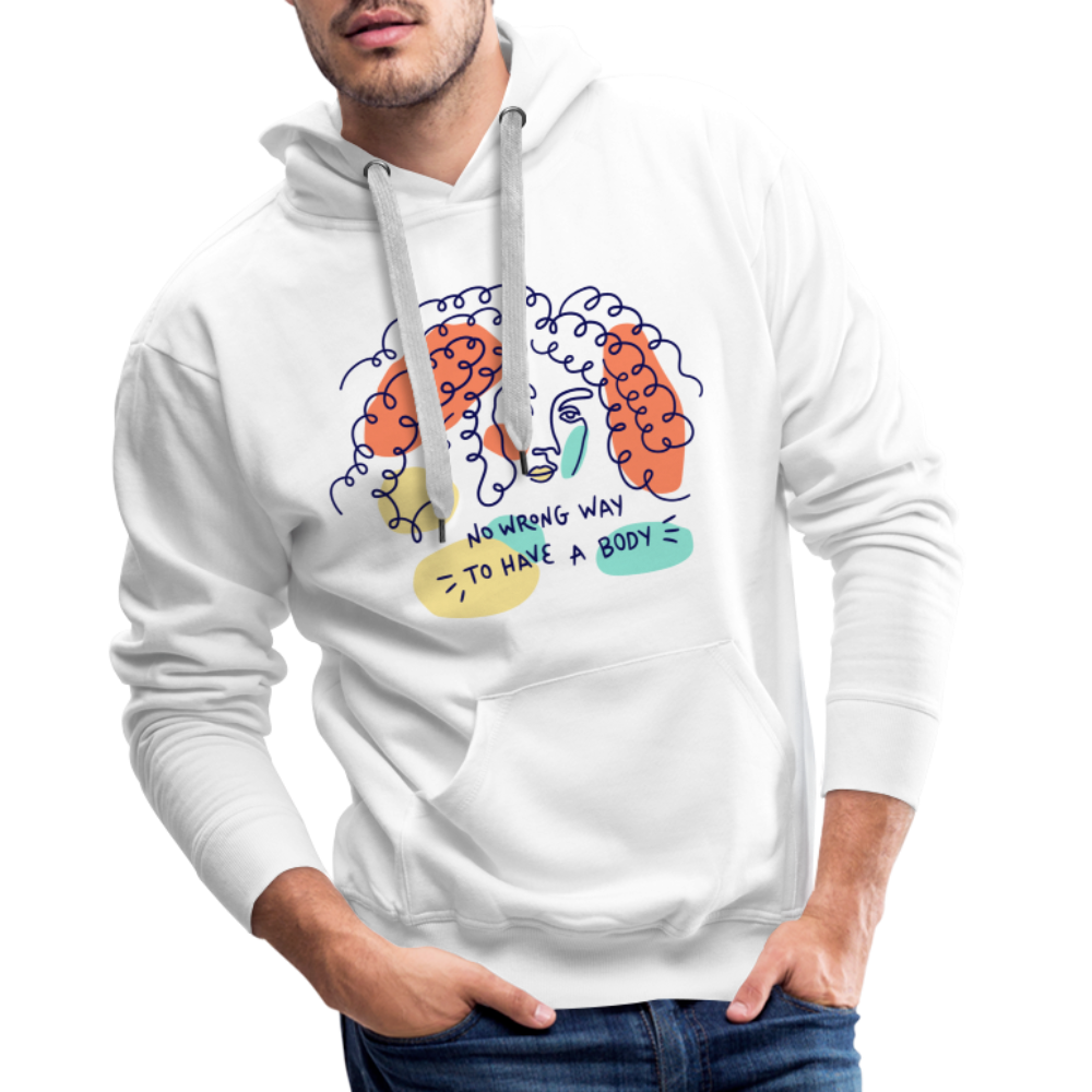 No Wrong Way to have a Body "Männer" Hoodie - weiß