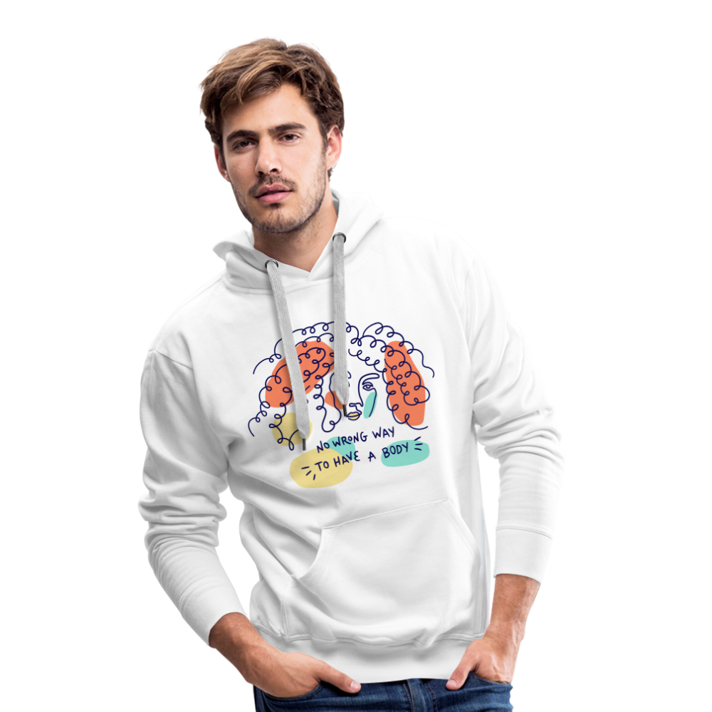 No Wrong Way to have a Body "Männer" Hoodie - weiß