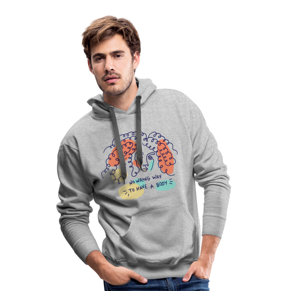No Wrong Way to have a Body "Männer" Hoodie - Grau meliert