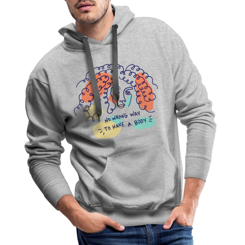 No Wrong Way to have a Body "Männer" Hoodie - Grau meliert