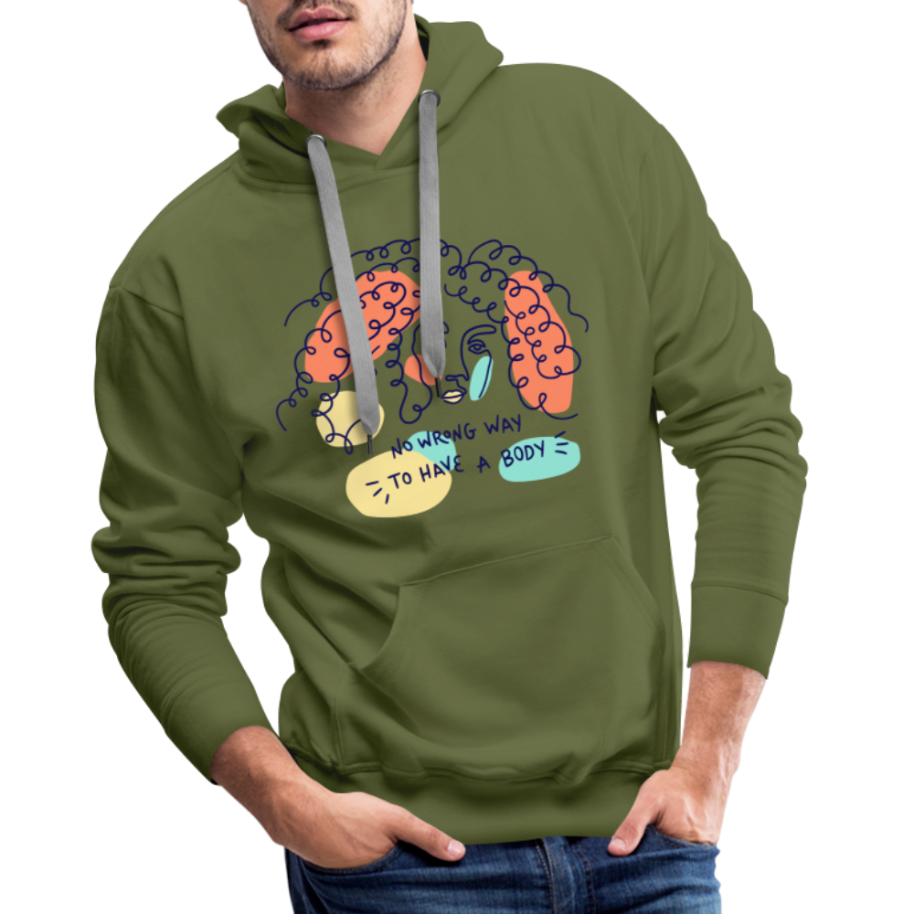 No Wrong Way to have a Body "Männer" Hoodie - Olivgrün