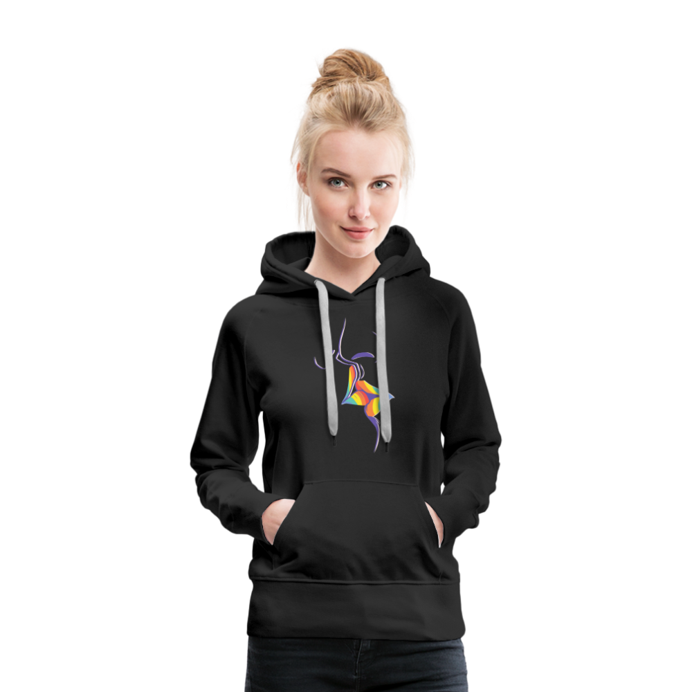 Regenbogenkuss "Frauen" Hoodie - Schwarz