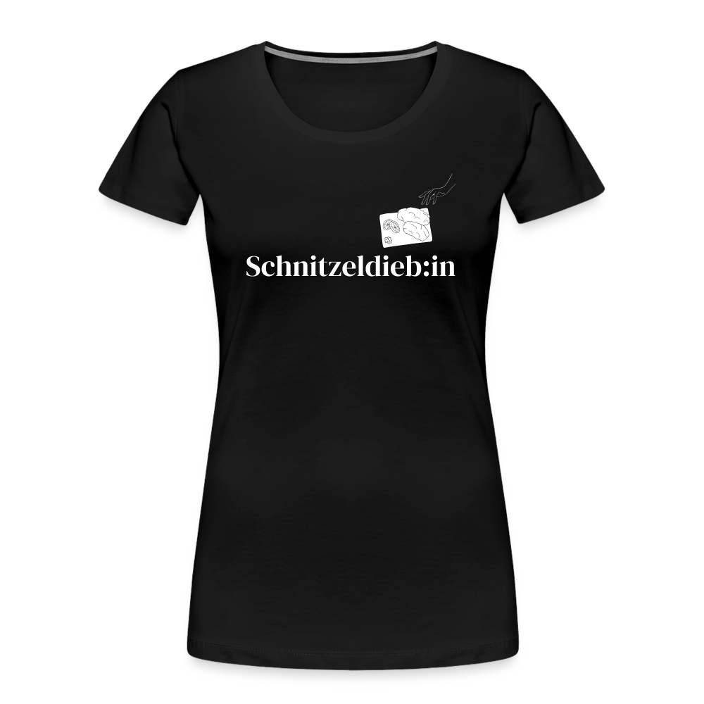 Schnitzeldieb:in "Frauen" T-Shirt - Schwarz
