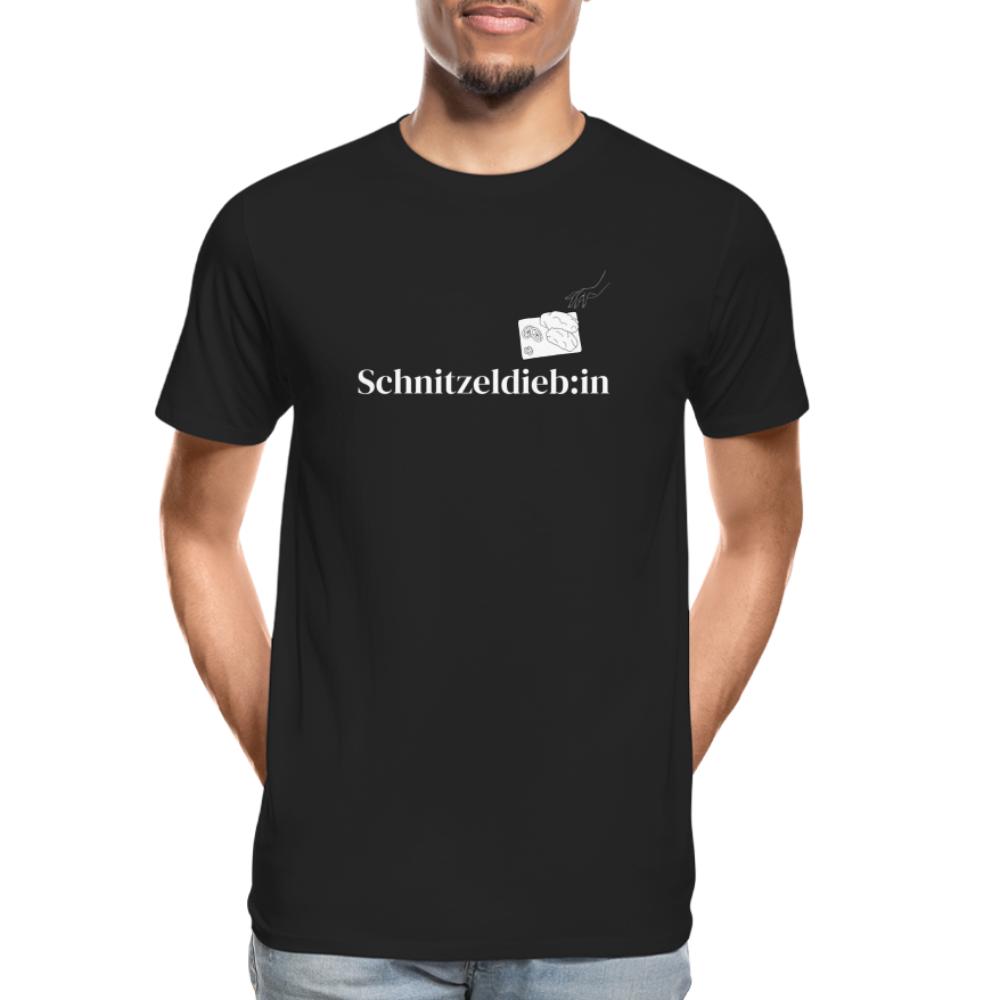 Schnitzeldieb:in "Männer" T-Shirt - Schwarz