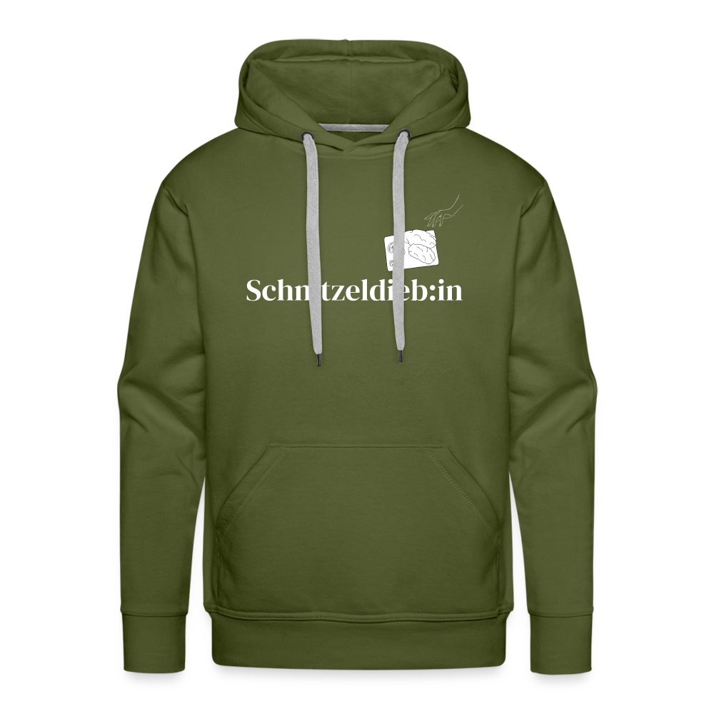 Schnitzeldieb:in "Männer" Hoodie - Olivgrün