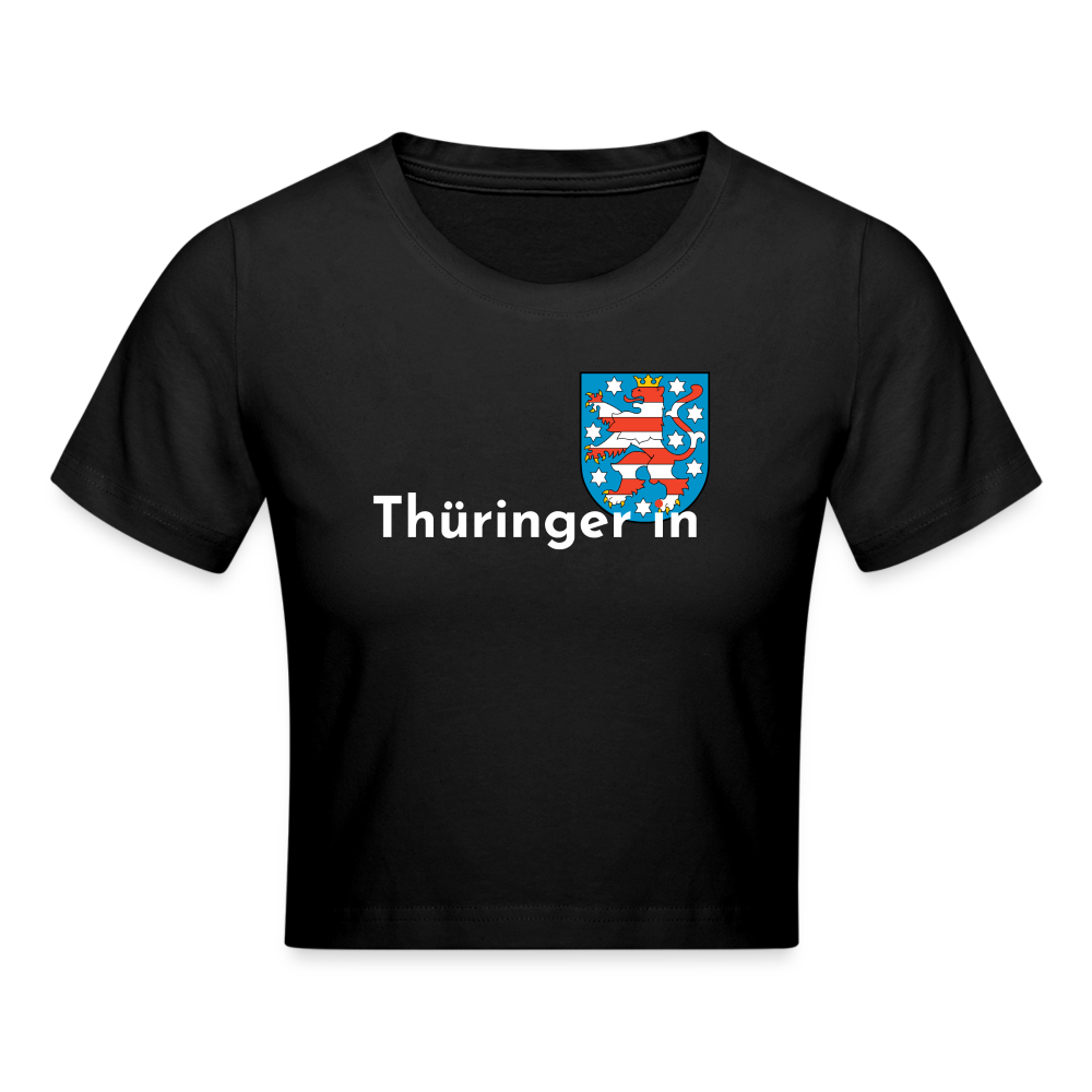 Thüringer*in Cropped T-Shirt - Schwarz
