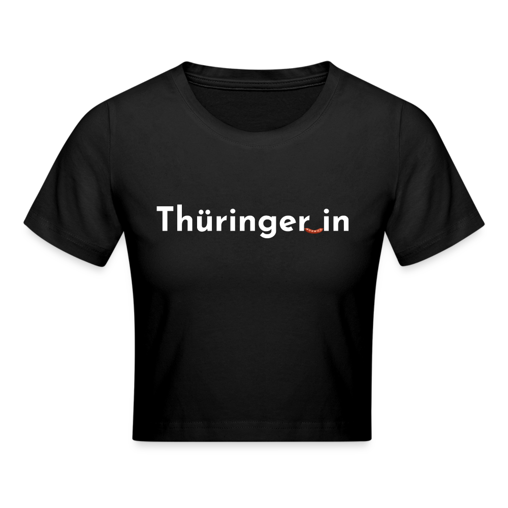 Thüringer_in Cropped T-Shirt - Schwarz