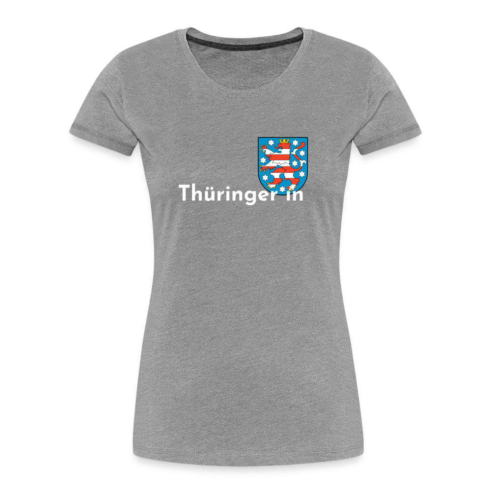 Thüringer*in "Frauen" T-Shirt - Grau meliert