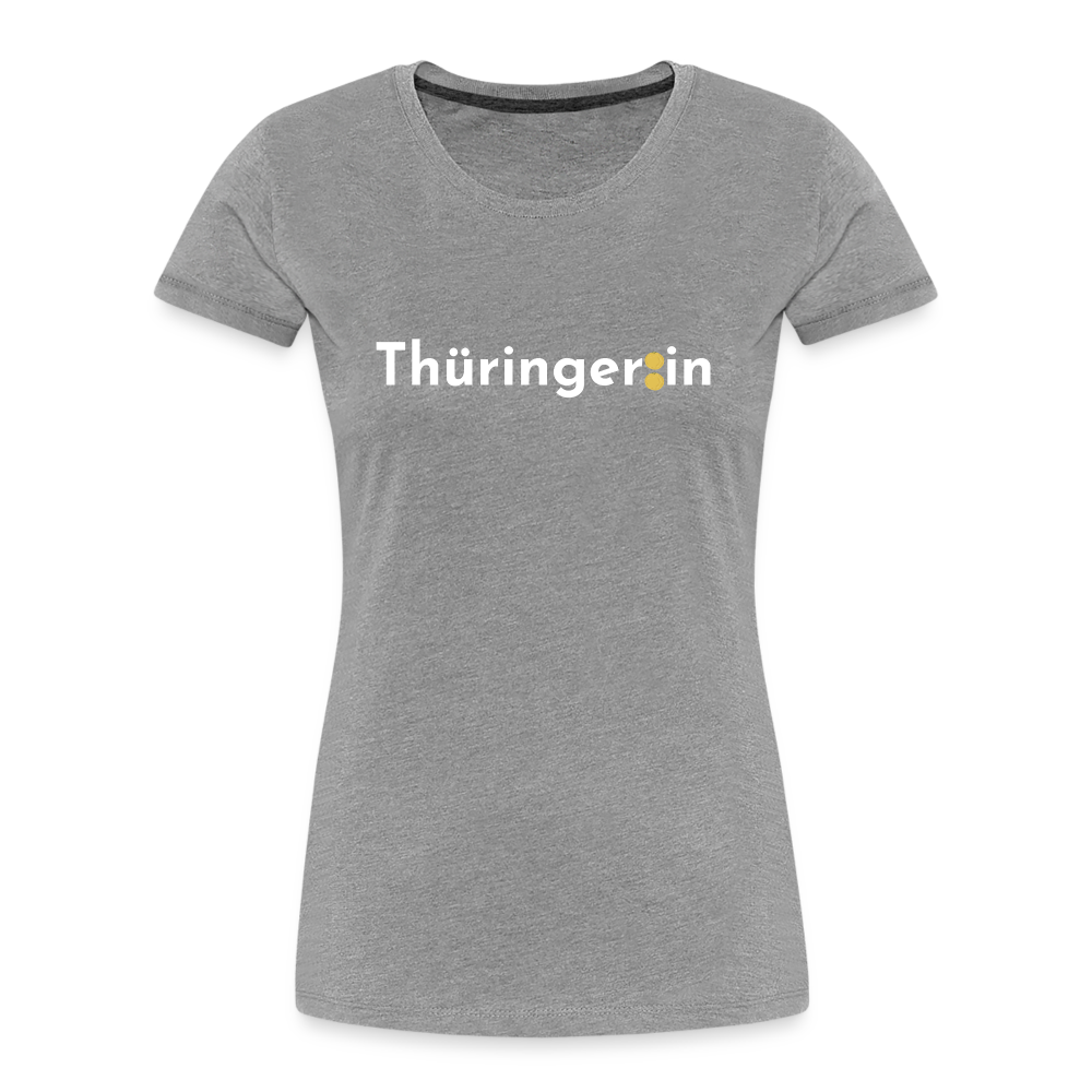Thüringer:in "Frauen" T-Shirt - Grau meliert