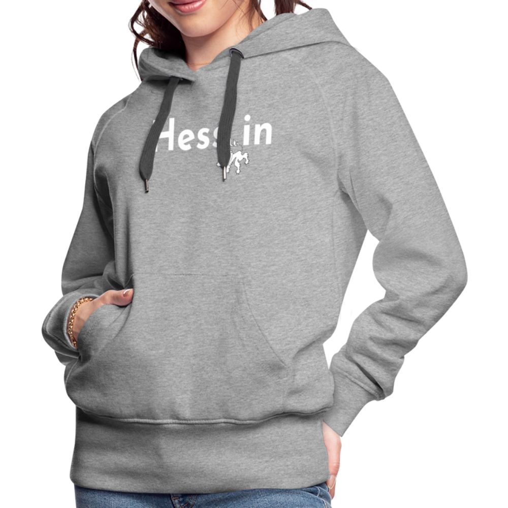 Hess_in "Frauen" Hoodie - Grau meliert