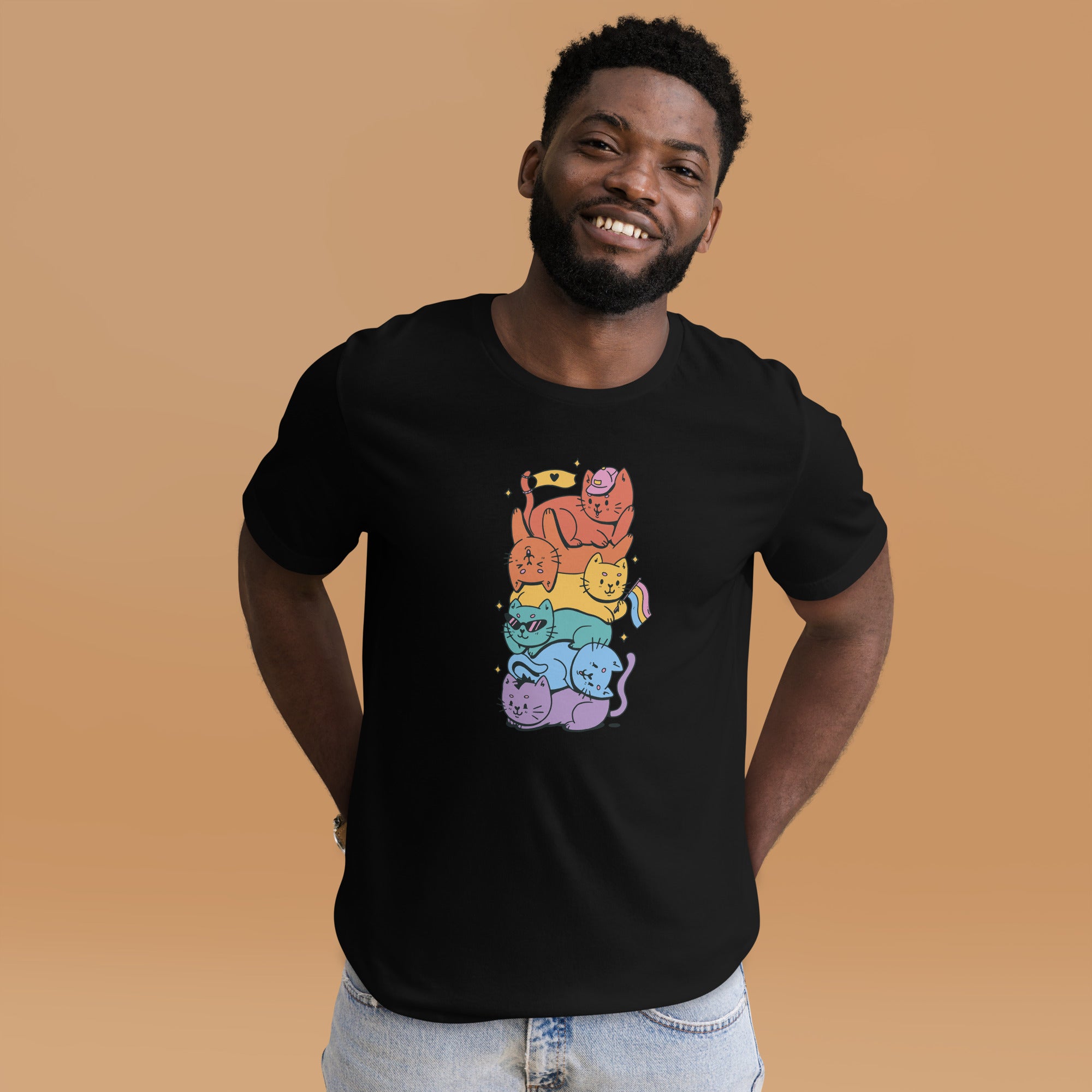 LGBTQ+ Katzen Unisex-T-Shirt
